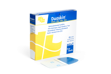 
            Duoskin bleu, film dermique imperméable à l'eau (10x6cm)
    