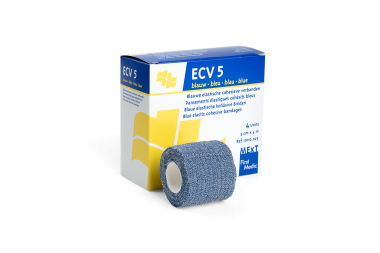 
            ECV5 bleu, pansement élastique cohésif (0,05x4m) 
    