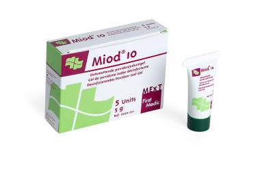 
            Miod 10, gel de povidone iodée désinfectante 
    