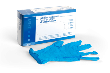 
            Gants en nitrile LARGE - sans poudre
    